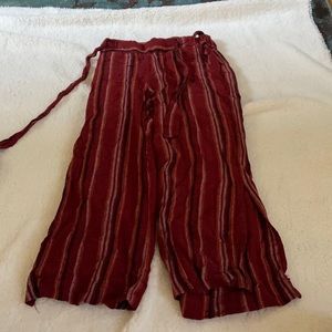 Red Stripe Flowy Pants.